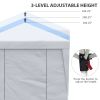 Outsunny 19' x 10' Pop Up Canopy with Sidewalls, Height Adjustable Large Party Tent with Leg Weight Bags, Double Doors and Wheeled Carry Bag