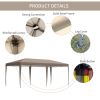 Outsunny 19' x 10' Outdoor Pop Up Canopy Tent with Sturdy Frame, uv resistant Roof, Carry Bag for Patio, Backyard, Beach, Garden
