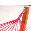 Outsunny 10' Wood Outdoor Hammock with Stand Rainbow Bed, Heavy Duty Roman Arc Hammock for Single Person for Patio, Backyard, Porch, Multi Color