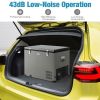 90 QT Portable Car Refrigerator Freezer with Compressor-Gray - Color: Gray - Size: L