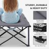 Outsunny 2 Person Folding Camping Cot for Adults, 50" Extra Wide Outdoor Portable Sleeping Cot with Carry Bag, Beach Hiking