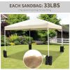 Outsunny 33lbs Canopy Weights Bags for Stability, Sandbag Anchor for Gazebo Pop Up Tent, Set of 4 - Black