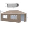 Outsunny 19' x 10' Pop Up Canopy with Sidewalls, Height Adjustable Large Party Tent with Leg Weight Bags, 2 Doors and Wheeled Carry Bag