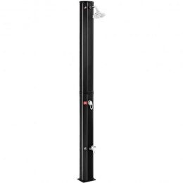 7.2 Feet Adjustable Outdoor Solar Heating Shower Head - Color: Black