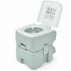 5.3 Gallon 20 L Portable Potty Commode for RV Camping Indoor Outdoor  - Color: Gray