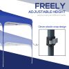 Outsunny 10' x 10' Pop Up Canopy with Adjustable Height, Foldable Gazebo Tent with Carry Bag with Wheels and 4 Leg Weight Bags for Outdoor, Blue