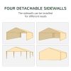 Outsunny 20' x 10' Outdoor Party Tent Gazebo Wedding Canopy with Removable Mesh Sidewalls, White