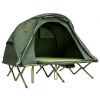 2-Person Outdoor Camping Tent with External Cover-Green - Color: Green