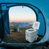 5.3 Gallon 20 L Portable Potty Commode for RV Camping Indoor Outdoor  - Color: Gray