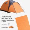 Outsunny 3/4 Person Pop Up Camping Tent, Waterproof Pop Up Tent, Portable Backpacking Shelter with Mesh Windows and 3 Doors
