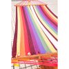 Outsunny 10' Wood Outdoor Hammock with Stand Rainbow Bed, Heavy Duty Roman Arc Hammock for Single Person for Patio, Backyard, Porch, Multi Color