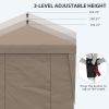 Outsunny 19' x 10' Pop Up Canopy with Sidewalls, Height Adjustable Large Party Tent with Leg Weight Bags, 2 Doors and Wheeled Carry Bag