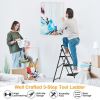 2-Step/3-Step Ladder with Wide Anti-Slip Pedal-2-Step