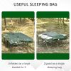 Outsunny Portable Cot Bed Compact Collapsible Camping Bed with Sleeping Bag Inflatable Air Mattress Pillows for 2 Person Fishing & Hiking