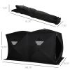 Outsunny 8 Person Ice Fishing Shelter, Waterproof Oxford Fabric Portable Pop-up Ice Tent with 4 Doors for Outdoor Fishing, Black