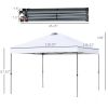 Outsunny 10' x 10' Pop Up Canopy Event Tent with 3-Level Adjustable Height, Top Vent Window Design and Easy Move Roller Bag, White