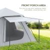 Outsunny 3-4 Person Easy Up Tent, Pop Up Tent, Portable Backpacking Shelter with Mesh Windows