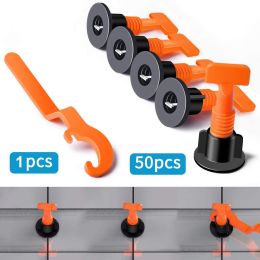 50Pcs Useful Reusable Tile Leveling Positioning System Leveler T-lock Floor Tool