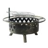 32In 2-in-1 Fire Pit-with barbecue grill