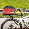 Bike Cargo Rack Adjustable Bicycle Rear Rack Cycling Luggage Carrier with Elastic Cord Red Reflector 55LBS Load Capacity