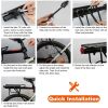 Bike Cargo Rack Adjustable Bicycle Rear Rack Cycling Luggage Carrier with Elastic Cord Red Reflector 55LBS Load Capacity
