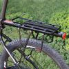Bike Cargo Rack Adjustable Bicycle Rear Rack Cycling Luggage Carrier with Elastic Cord Red Reflector 55LBS Load Capacity