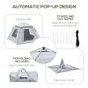 Outsunny 3-4 Person Easy Up Tent, Pop Up Tent, Portable Backpacking Shelter with Mesh Windows