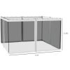 Outsunny Universal Replacement 10' x 12' Mosquito Netting Outdoor Screen House Tent Screen Wall with Zipper for Camping, (Sidewall Only) White
