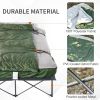 Outsunny Portable Cot Bed Compact Collapsible Camping Bed with Sleeping Bag Inflatable Air Mattress Pillows for 2 Person Fishing & Hiking