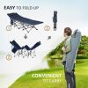 Outsunny Heavy Duty 2 Person Camping Cot with Mattress for Adults With Portable Carrying Bag, Outdoor Folding Lightweight Sleeping Bed, Blue
