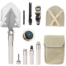 Outdoor Emergency Shovel Camping Equipment (Color: Golden, Type: Survival Kit)